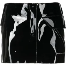 Мини-юбка с тисненым логотипом