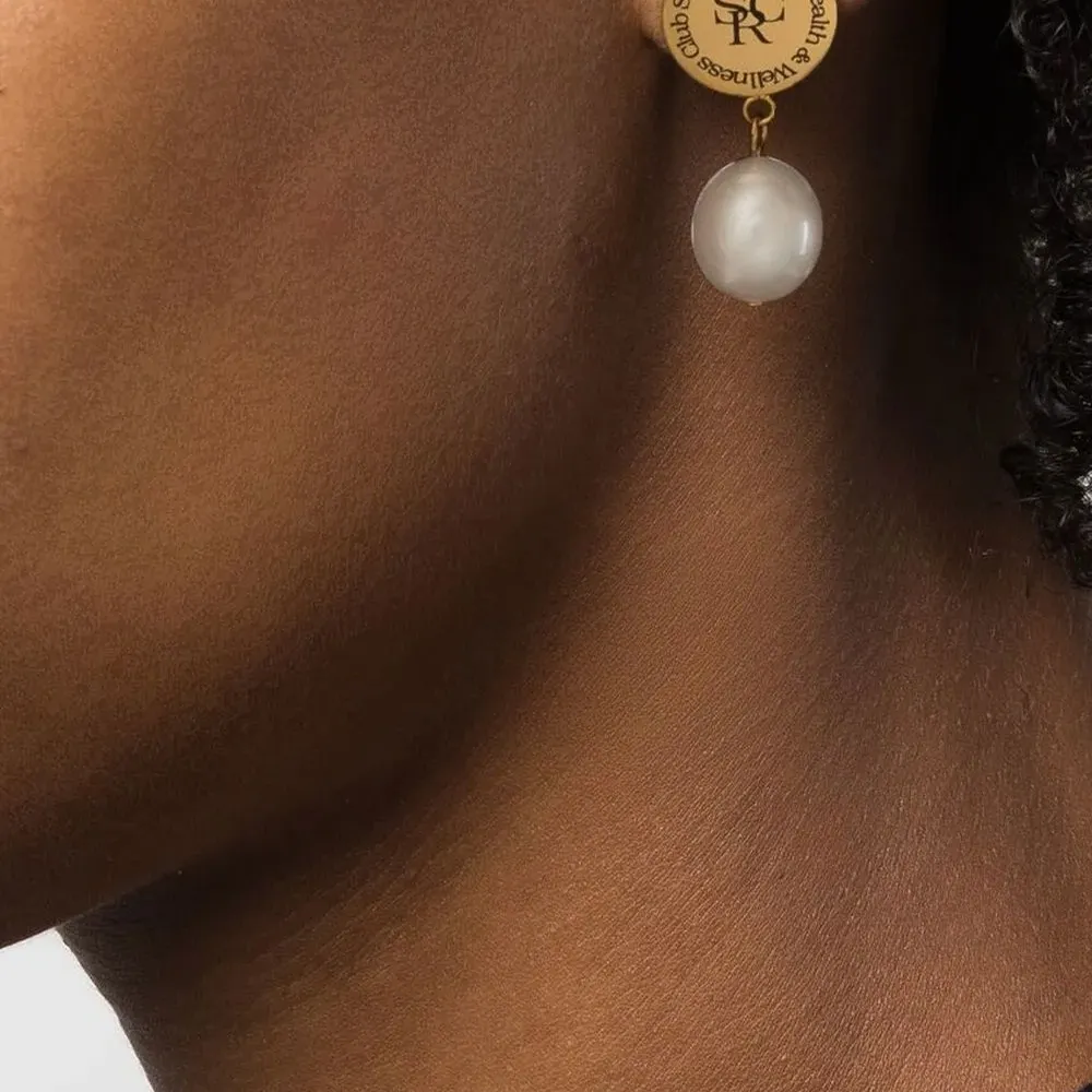 Серьги-подвески с жемчугом