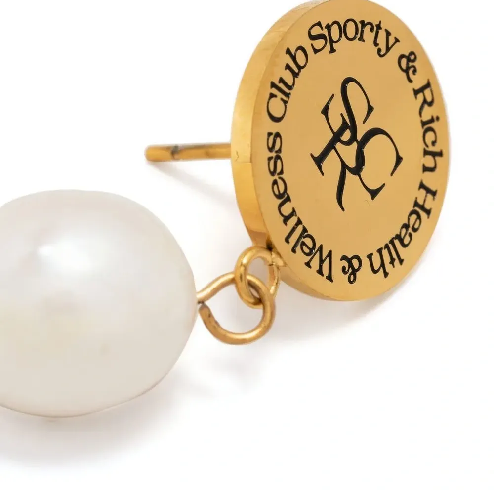 Серьги-подвески с жемчугом