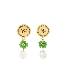 Серьги-подвески с жемчугом