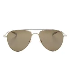 Солнцезащитные очки в круглой оправе с логотипом