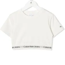 Укороченная футболка с логотипом