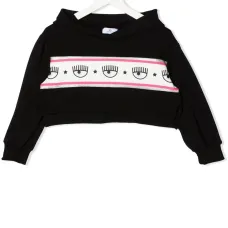 Укороченное худи с логотипом