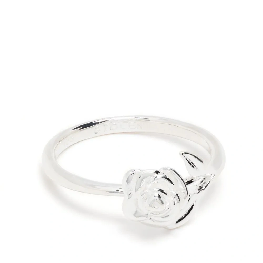 Серебряное кольцо Stem Rose