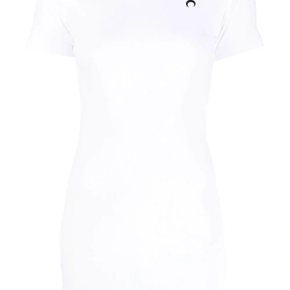 Платье-футболка из органического хлопка в рубчик