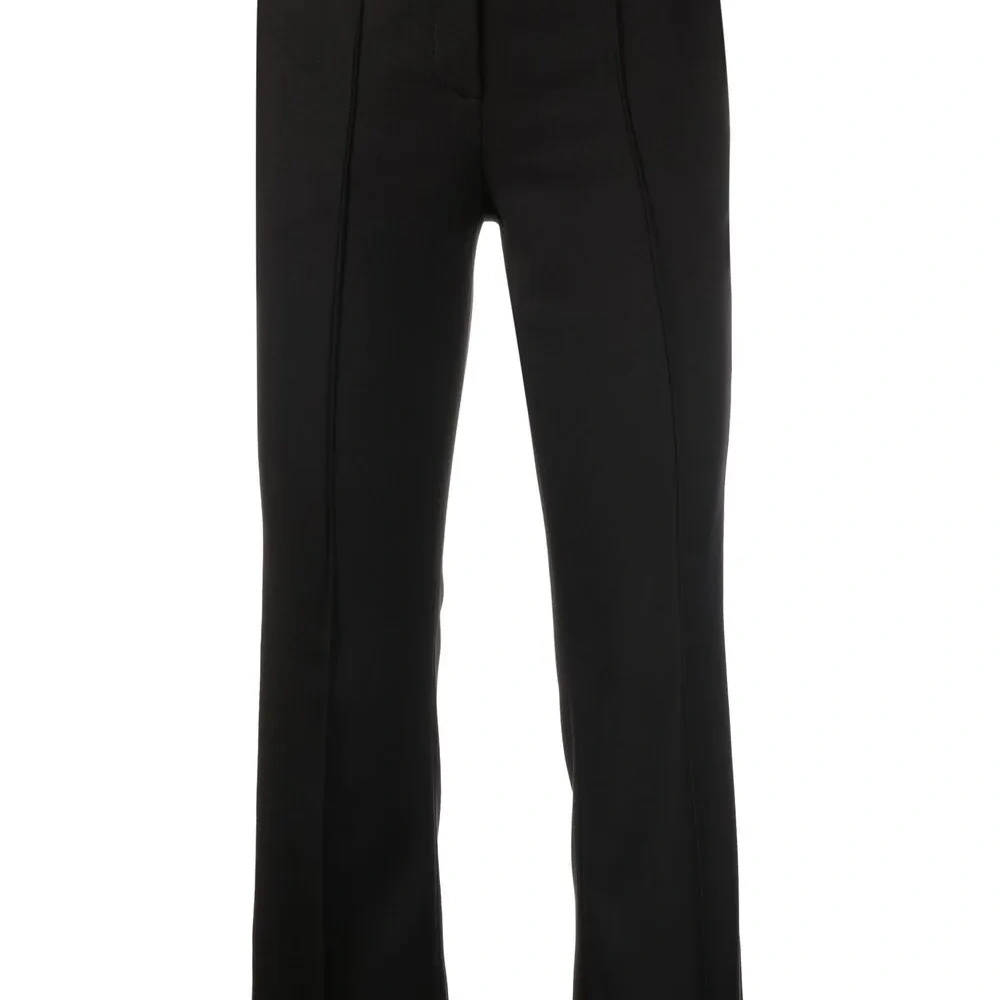 Укороченные брюки со складками