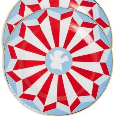 Набор из двух десертных тарелок с принтом Roman Dove Vino Набор из двух десертных тарелок с принтом Roman Dove Vino