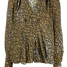 Блузка с V-образным вырезом и принтом Блузка с V-образным вырезом и принтом