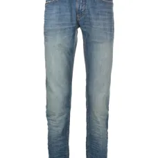 Узкие джинсы с эффектом потертости