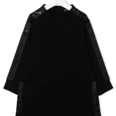 Платье с длинными рукавами и логотипом