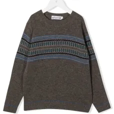 Свитер в полоску с круглым вырезом