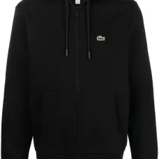 Худи на молнии с аппликацией логотипа