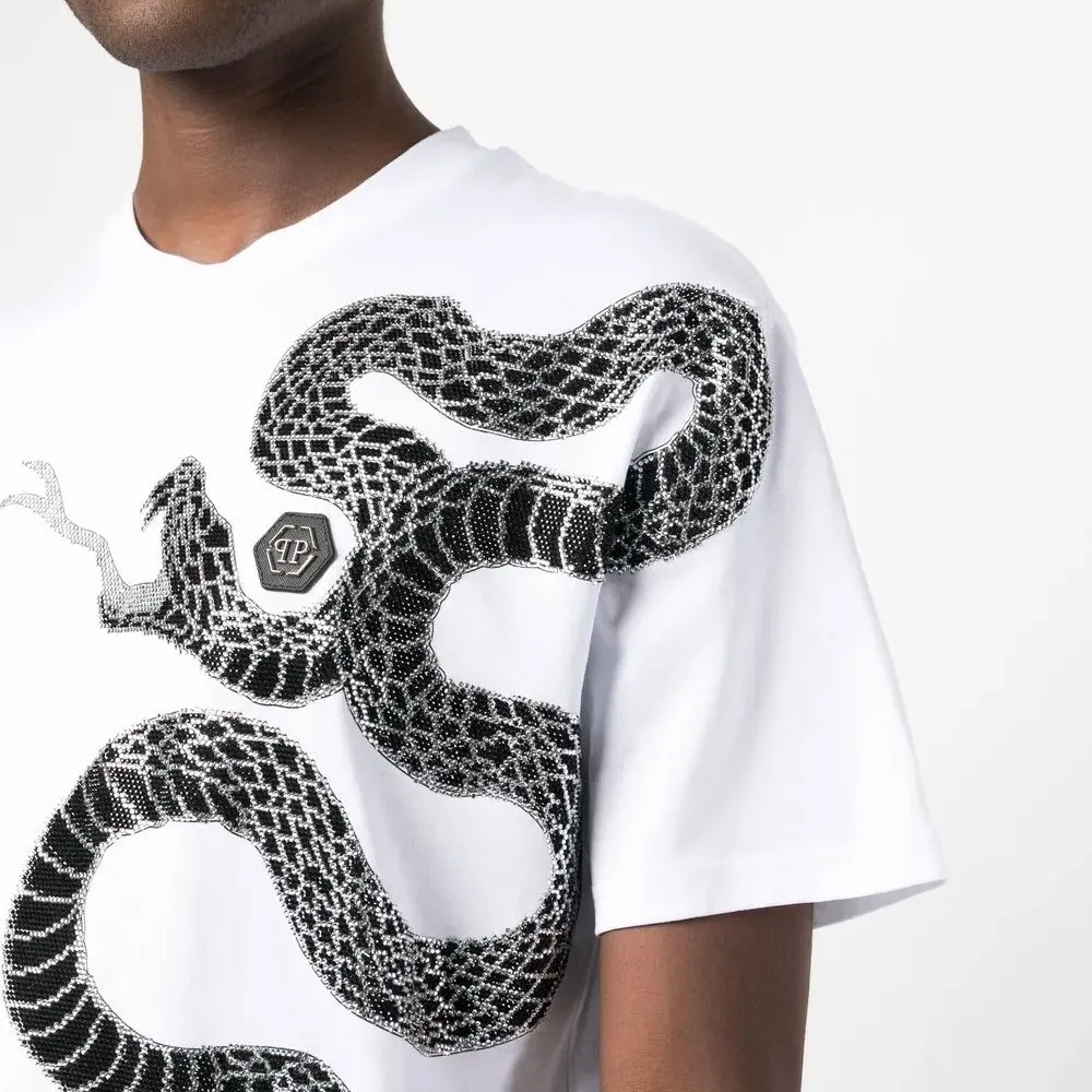 Декорированная футболка с принтом