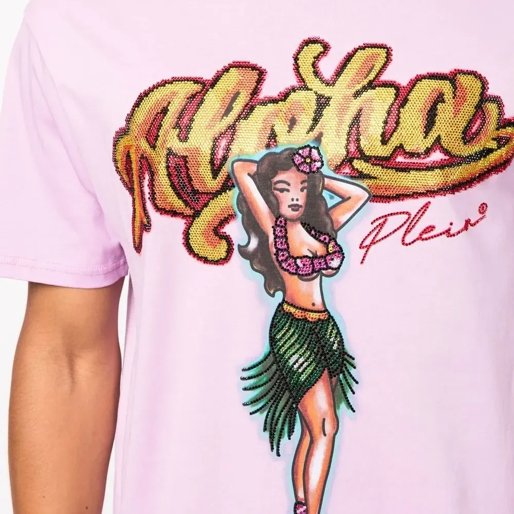 Толстовка с кристаллами и графичным принтом