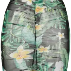 Юбка с графичным принтом и сборками Юбка с графичным принтом и сборками