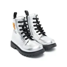 Ботинки с эффектом металлик