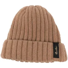 Кашемировая шапка бини с нашивкой-логотипом