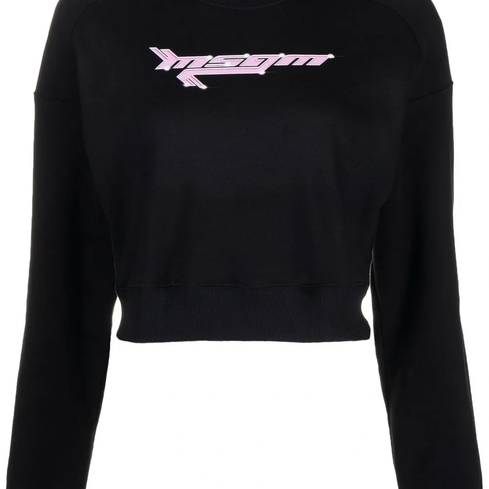 Укороченная толстовка с логотипом