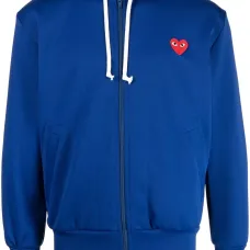 Худи на молнии с вышитым логотипом