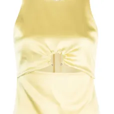 Атласный топ без рукавов с вырезами Атласный топ без рукавов с вырезами