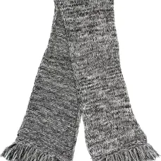 Шерстяной шарф с бахромой