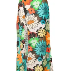 Юбка с запахом и цветочным принтом