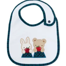 Нагрудник с принтом и контрастной отделкой