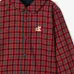 Рубашка в клетку гингем с контрастной вставкой