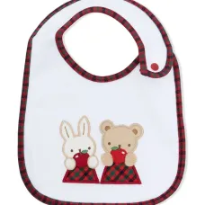 Нагрудник с принтом и контрастной отделкой