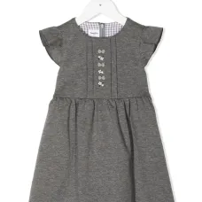 Платье с вышивкой и рукавами кап