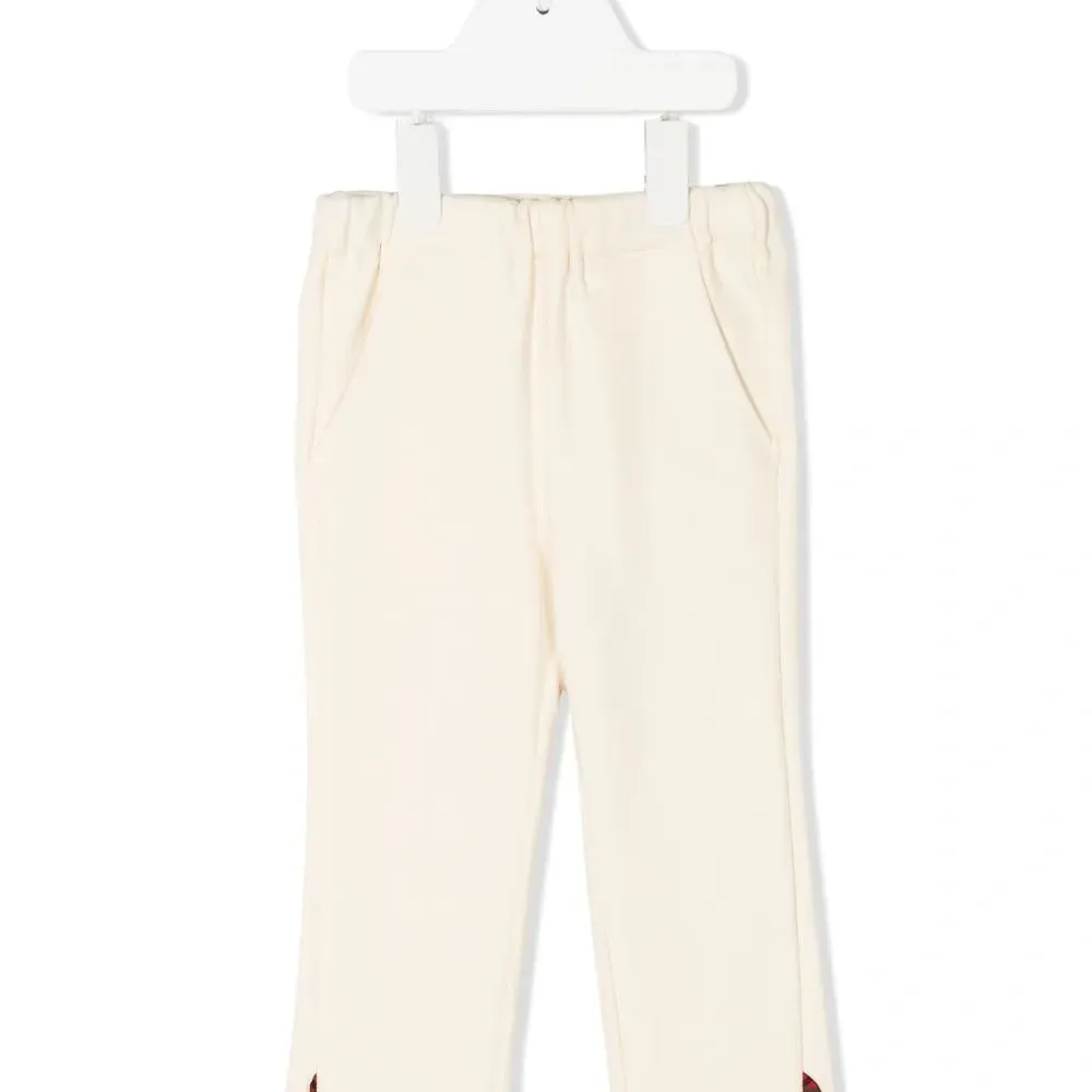 Брюки прямого кроя с оборками