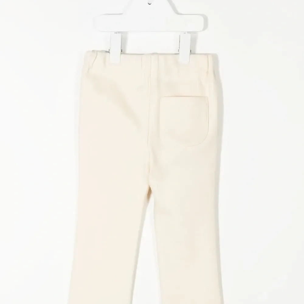 Брюки прямого кроя с оборками