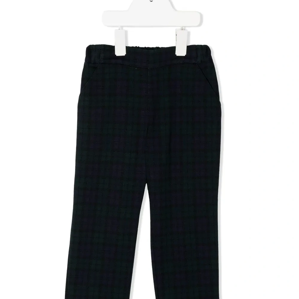 Прямые брюки в клетку тартан