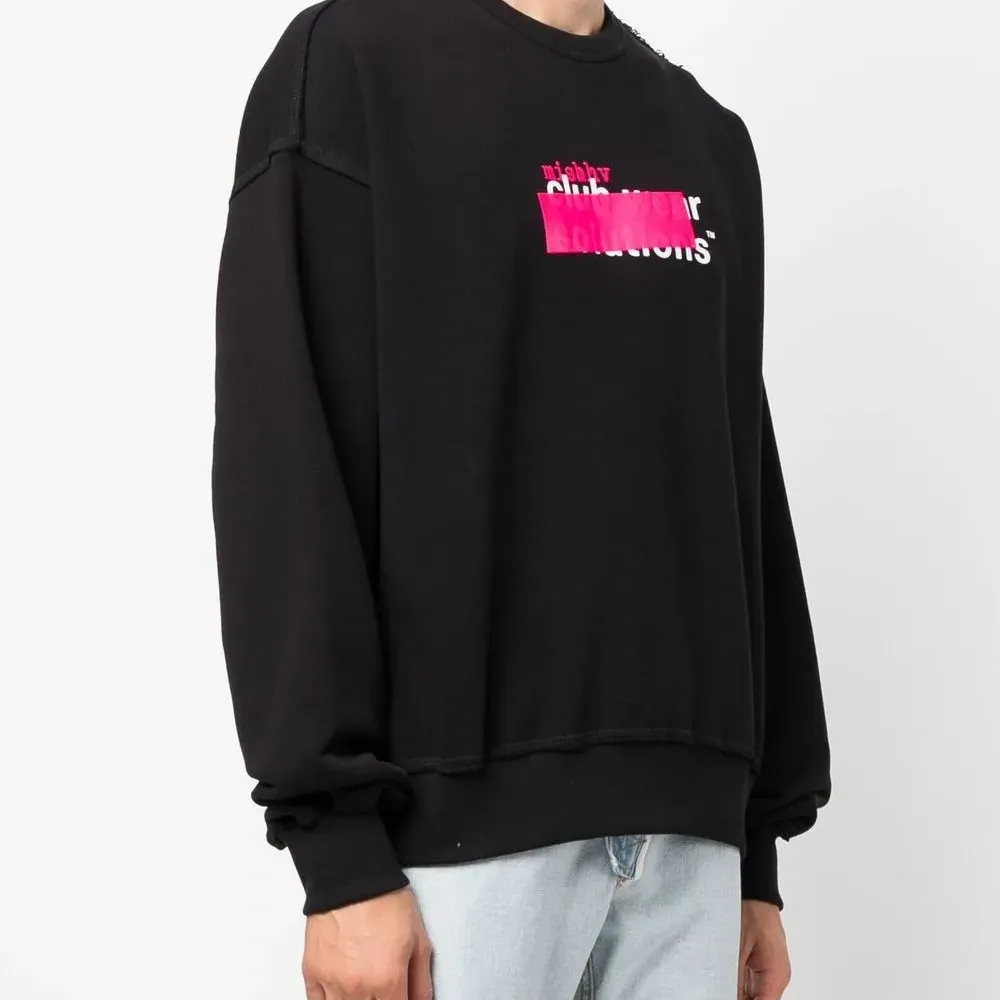 Толстовка с эффектом потертости и логотипом