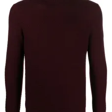 Джемпер из необработанной шерсти с высоким воротником