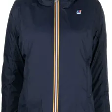 Пуховик с капюшоном и полосками