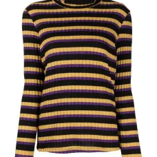 Полосатый джемпер с высоким воротником Полосатый джемпер с высоким воротником