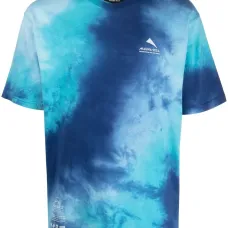 Футболка с принтом тай-дай и логотипом