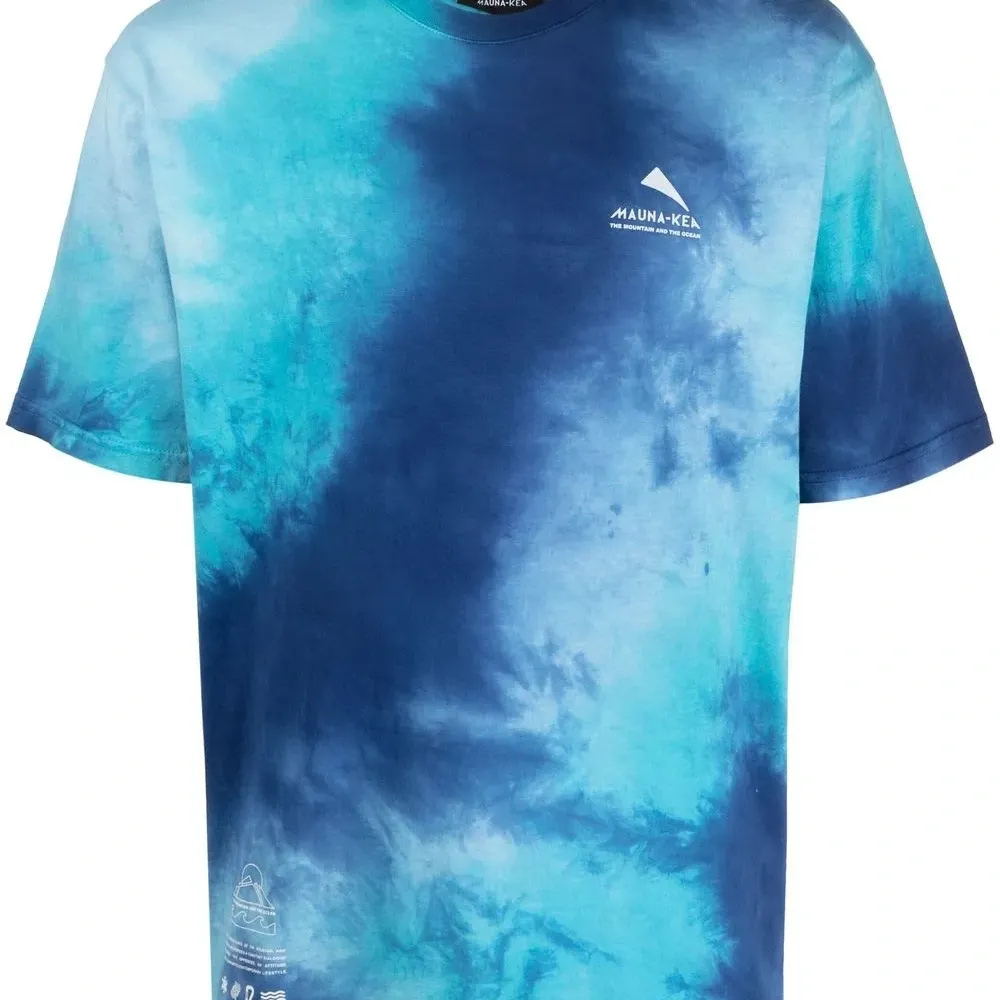 Футболка с принтом тай-дай и логотипом