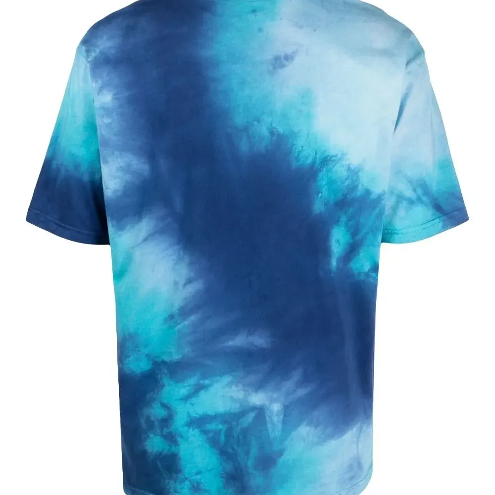 Футболка с принтом тай-дай и логотипом