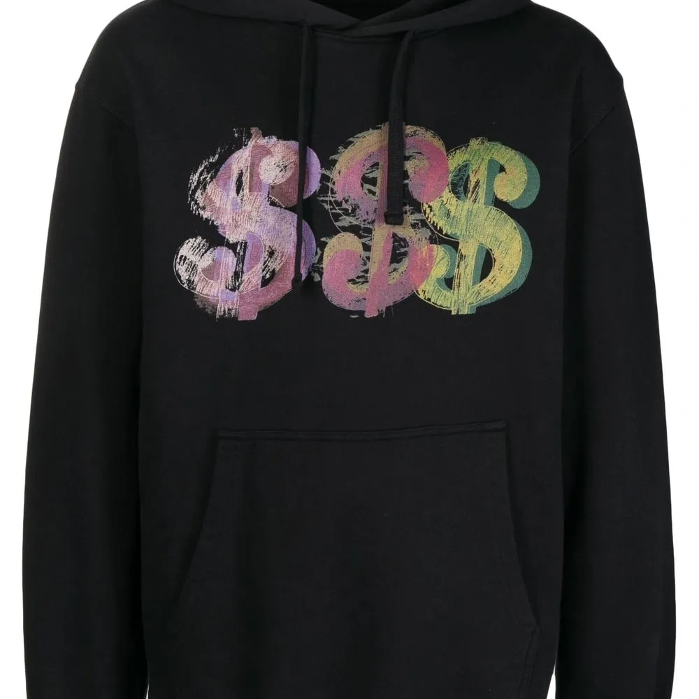 Худи с кулиской и графичным принтом