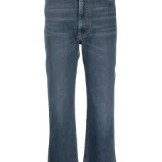 Прямые джинсы с завышенной талией