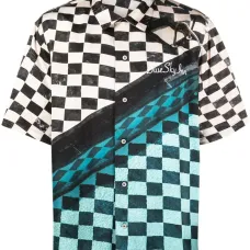 Клетчатая рубашка с вышитым логотипом