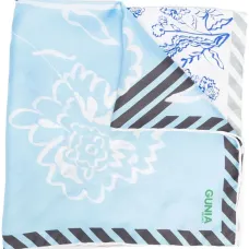 Шелковый платок с цветочным принтом в технике пэчворк