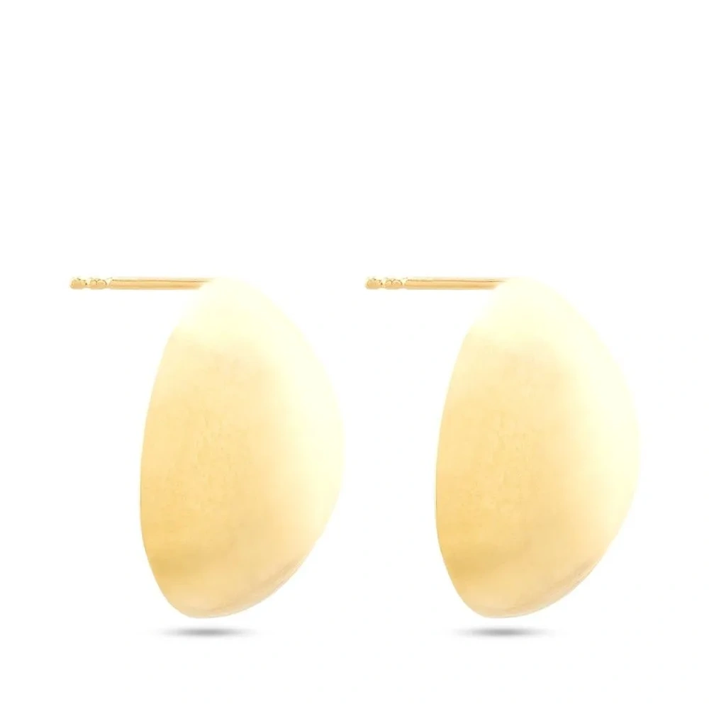 Позолоченные серьги Round