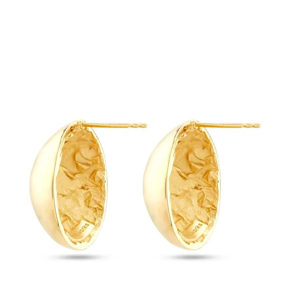 Позолоченные серьги Round