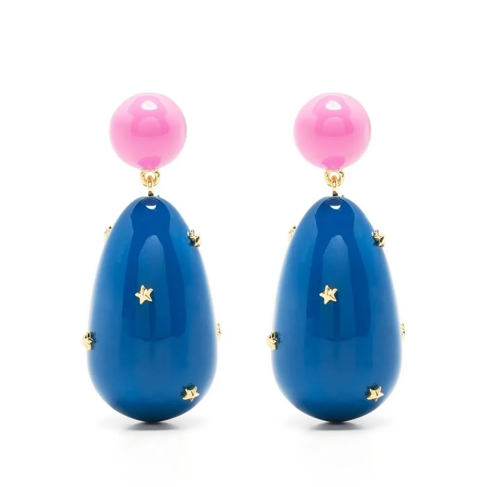 серьги-подвески с эмалью