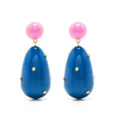 серьги-подвески с эмалью