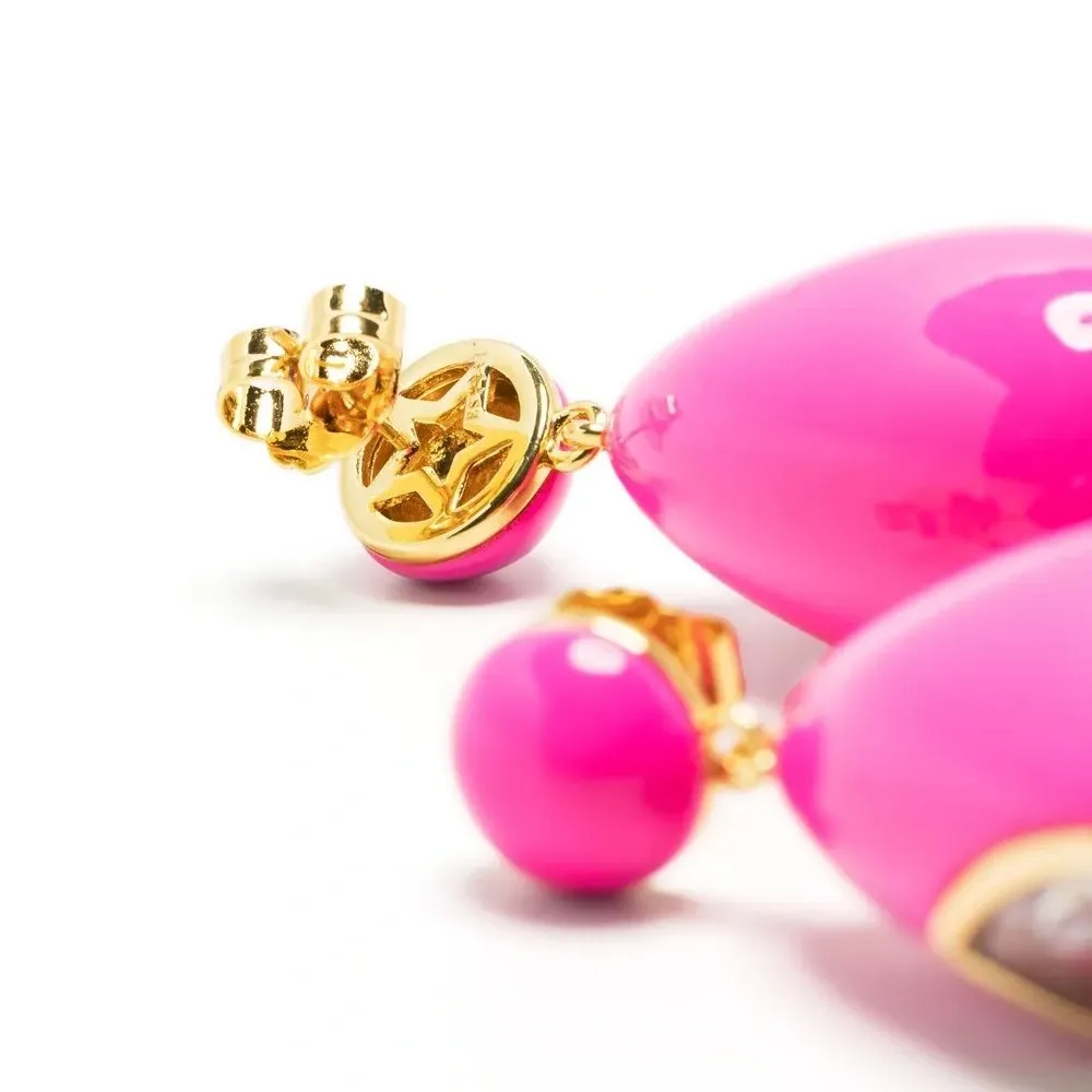 Серьги-подвески с кристаллами