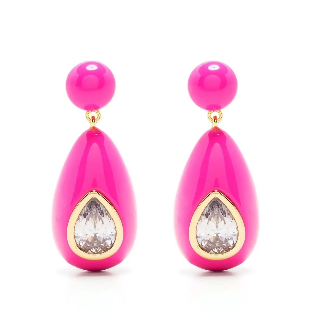 Серьги-подвески с кристаллами